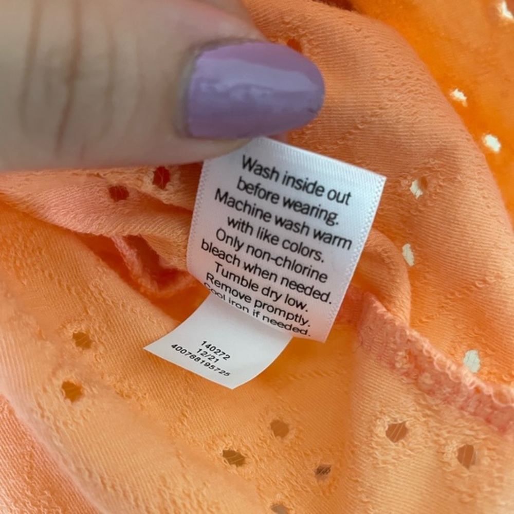 NWT SO Soft Orange Puff Sleeve Eyelet Crop Top -‎ XXL - Picture 11 of 11